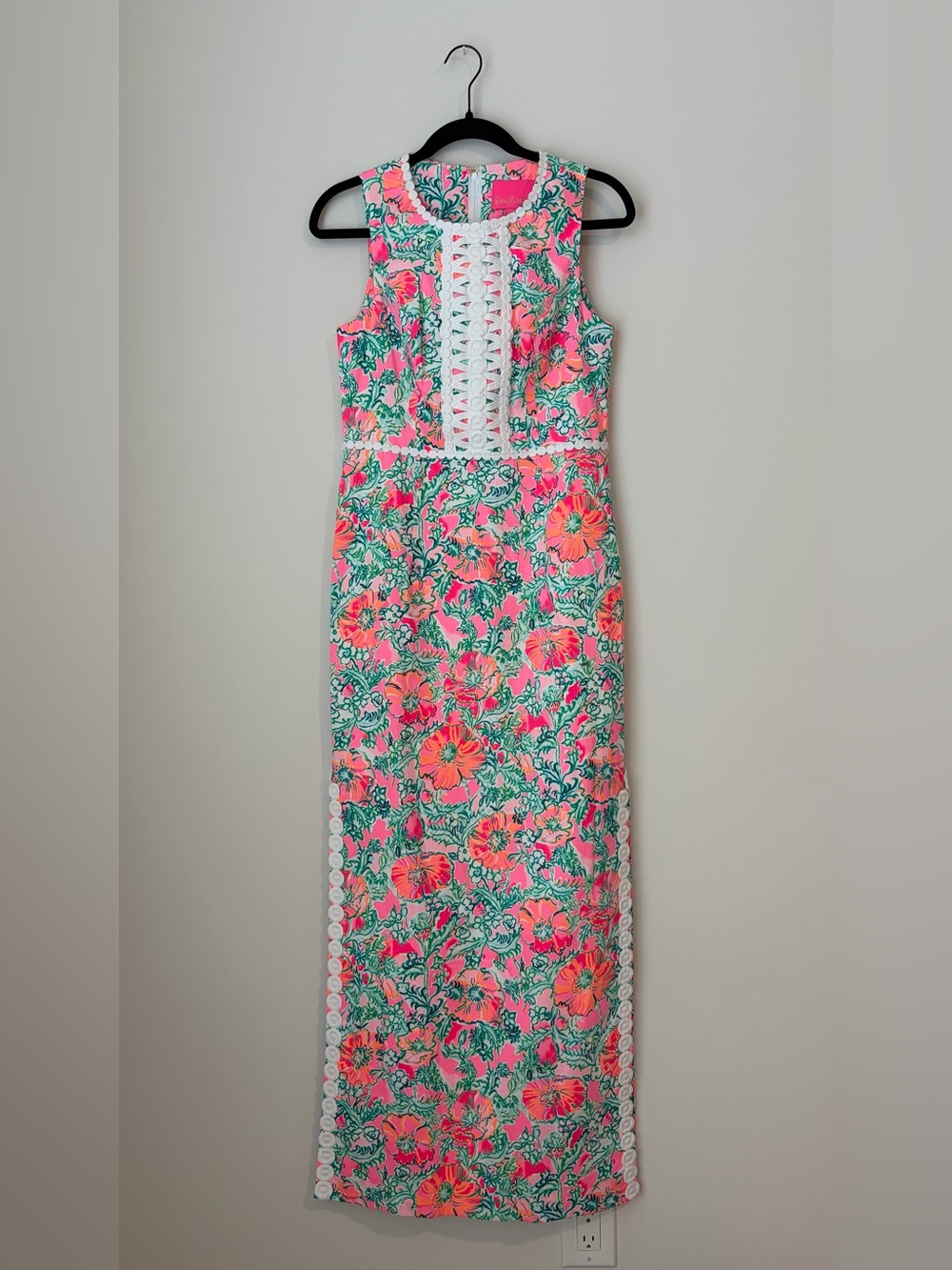 Lilly Pulitzer Ashler stretch maxi shift dress in Perfect Poppy Sz 2 NEW